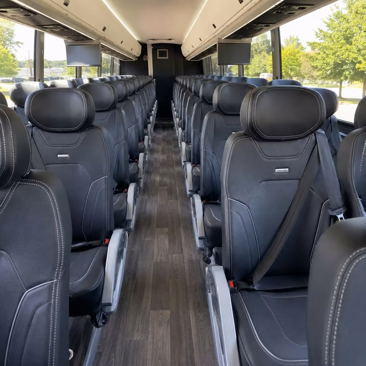 56 passenger charter bus interior